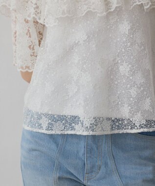 GRACE CONTINENTAL レースケープブラウス キナリ