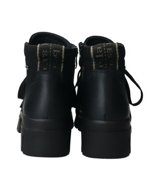 INTER-CHAUSSURES 【BUSSOLA】コーデュラナイロン防水ショートブーツ ブラック雑材