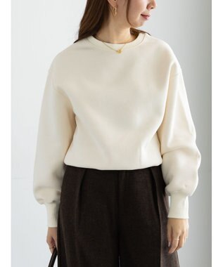 Te chichi ワンポイント刺繍裏起毛プルオーバー オフホワイト