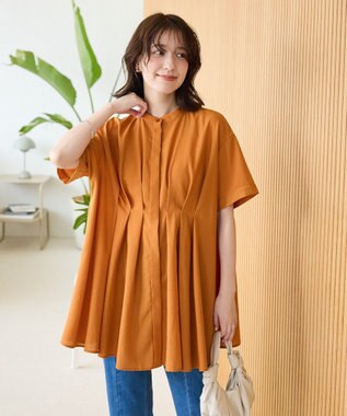 Green Parks ウエストタックシャツチュニック Orange