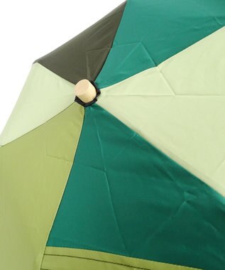 +RING 【限定/日本製】レディース向け パッチワーク プラスリング 折傘55cm GRN SR320 緑