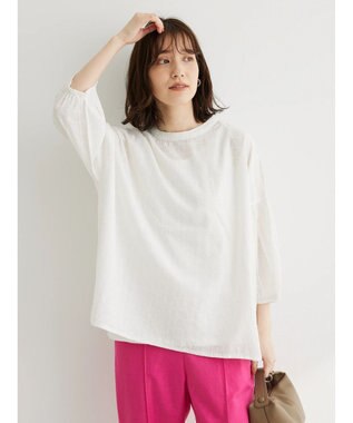 Green Parks Ｉ　ＳＥＴ２点　刺繍７分袖ブラウス＋タンクトップ Off White