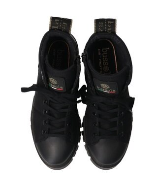 INTER-CHAUSSURES 【BUSSOLA】コーデュラナイロン防水ショートブーツ ブラック雑材