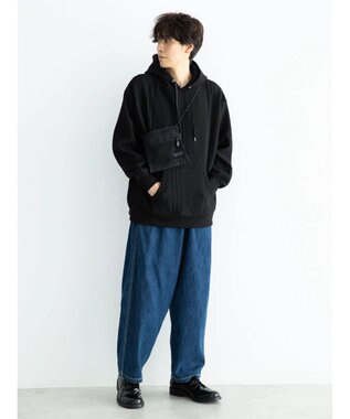 CRAFT STANDARD BOUTIQUE ケーブル柄カットパーカー1 Black