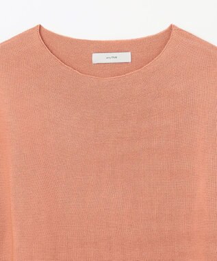 ANY 【洗濯機可/アンチピリング/UVカット】アクリルガーターフレンチスリーブニット コーラル