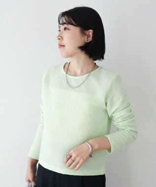 Green Parks シアーポコポコプルオーバー Light Green