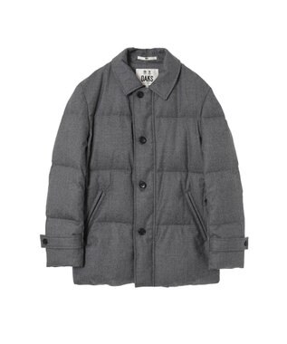 DAKS ウールフラノミドル丈ジャケット グレー