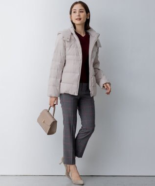 組曲 【洗える・2WAY】ライトタフタショートダウン ベージュ系