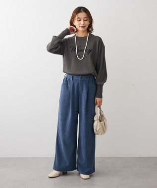 Green Parks 太畝コーデュロイカラーパンツ Blue