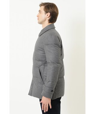 DAKS ウールフラノミドル丈ジャケット グレー