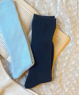 WEGO カラーリブハイソックス