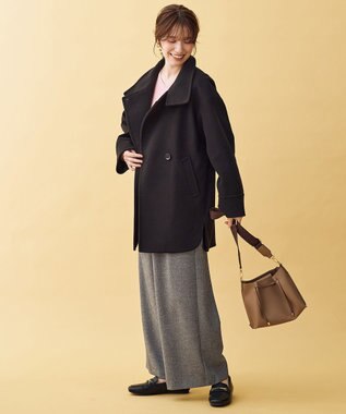 ANY スタンドコクーンコート ブラック