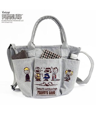 ROOTOTE 8421【スヌーピー】 IP.デリ.ポケッツ.ピーナッツ-0C 04：ライトグレー