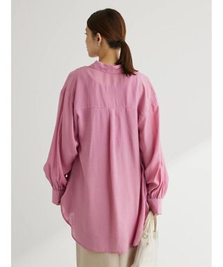 Green Parks レギュラーカラーシアーシャツ Pink