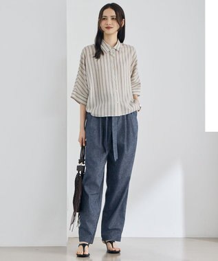 自由区 L 【カタログ掲載】ナチュラルリネン シャツ フラックス×バートン