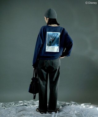 Green Parks ＦＡＮＴＡＳＩＡ／Ｖネックバッグプリントスウェット Navy