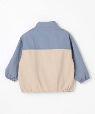 ANY KIDS スタンドカラー ウインドブレーカー ブルー×グレー