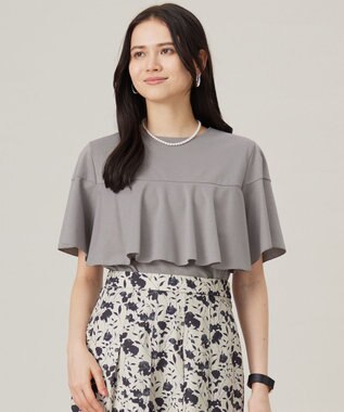 【接触冷感・UVカット・吸水速乾・抗菌防臭・洗える】ハイツイストポンチフレアディティール カットソー