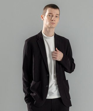 JOSEPH HOMME 【洗える/ストレッチ】ソフトプリーツストレッチ   ジャケット ブラック系