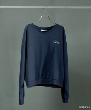 Green Parks ＦＡＮＴＡＳＩＡ／Ｖネックバッグプリントスウェット Navy