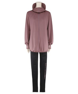 San-ai Resort（三愛水着楽園） 【UPF50＋】　WEB限定　つば付きラッシュ・レギンスセット　M・L　　【San-ai Resort（サンアイリゾート）】 ピンク×ブラック