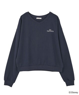 Green Parks ＦＡＮＴＡＳＩＡ／Ｖネックバッグプリントスウェット Navy