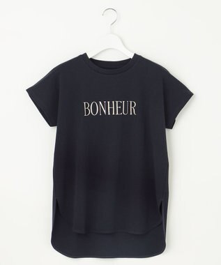 UNFILO 【UVケア/接触冷感】汗ジミ防止 撥水ロゴT ネイビー