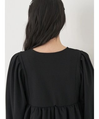 earth music&ecology チュールドッキングチュニック Black