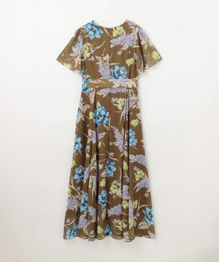 GRACE CONTINENTAL ミモザプリントワンピース ブラウン