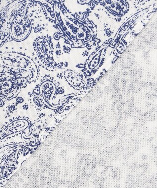 JOSEPH ABBOUD 【日本製ジャージー使用・清涼感・イージーケア】シャンブレー ペイズリープリント シャツ ホワイト系7