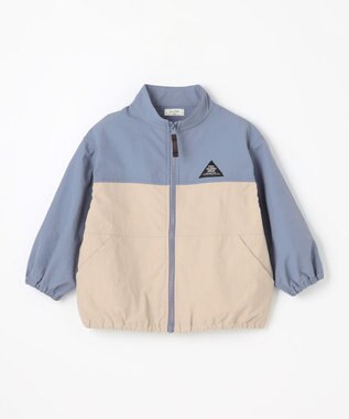 ANY KIDS スタンドカラー ウインドブレーカー ブルー×グレー