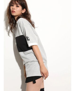 Green Parks ＥＧＯＩＳＴ　ロゴ刺しゅうラガーシャツ Gray