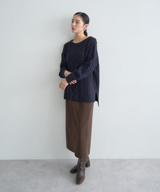 YECCA VECCA メルトンナロースカート Brown