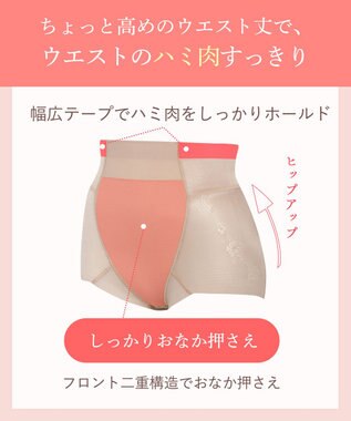 Wing ガードル 【ハミデンヌ】 ウエストのハミ肉すっきりカバー ショート丈 KQ2585 ウイング／ワコール ブラック