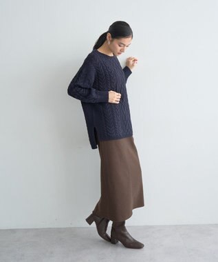 YECCA VECCA メルトンナロースカート Brown