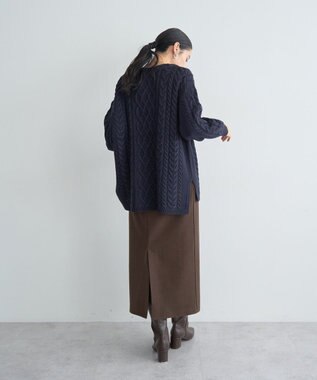YECCA VECCA メルトンナロースカート Brown