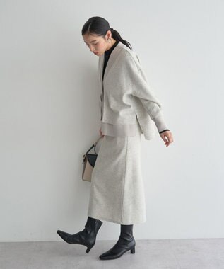 YECCA VECCA メルトンナロースカート Gray