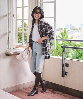 WEGO 【2025年秋冬新作/SMLサイズ展開/ユニセックス着用ITEM】オンブレチェックネルシャツ（LS） 柄3