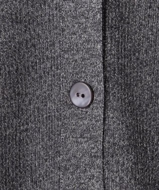 ICB L 【洗える】 エクストラファインメリノリブ Vネックカーディガン グレーラメ系