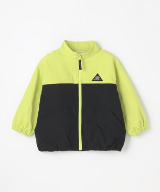 ANY KIDS スタンドカラー ウインドブレーカー ライム×ブラック