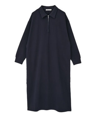 AMERICAN HOLIC 【選べる丈】ハーフZIPワンピース Navy