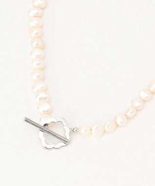 TOCCA OPEN CLOVER PEARL NECKLACE 淡水バロックパール 2WAY ネックレス シルバー系
