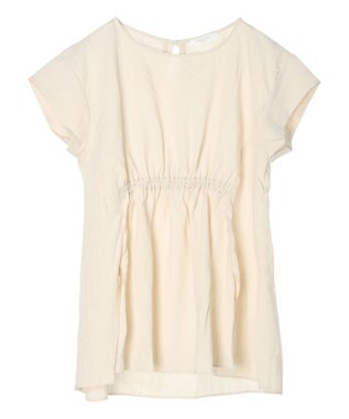 Green Parks 変形ストライプジャガードチュニック Light Beige