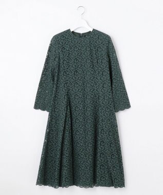 23区 【APPLAUDIR】ニュアンス フラワーレース ドレス グリーン系