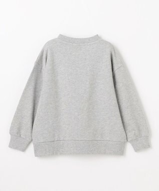 ANY KIDS アニマルプリント 裏毛トレーナー ライトグレー