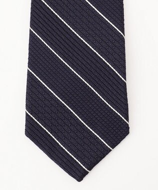 J.PRESS MEN 【JAPANESE SILK FRESCO TIE COLLECTION】ダブルストライプ ネクタイ ネイビー系2