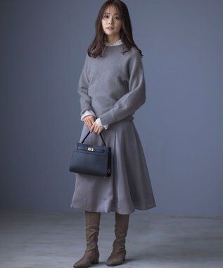 組曲 S シャイニーオーガン フレアスカート ココアブラウン系