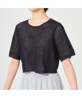 Chacott 【ノーソーイングニット】キシリトールショート丈トップ ブラック