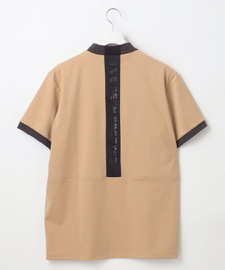 PW CIRCULUS 【MEN】【ストレッチ / UVケア】バックメッシュロゴ モックネック シャツ ベージュ