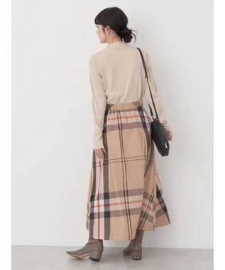 earth music&ecology ラメテレコハイネックプルオーバー Beige